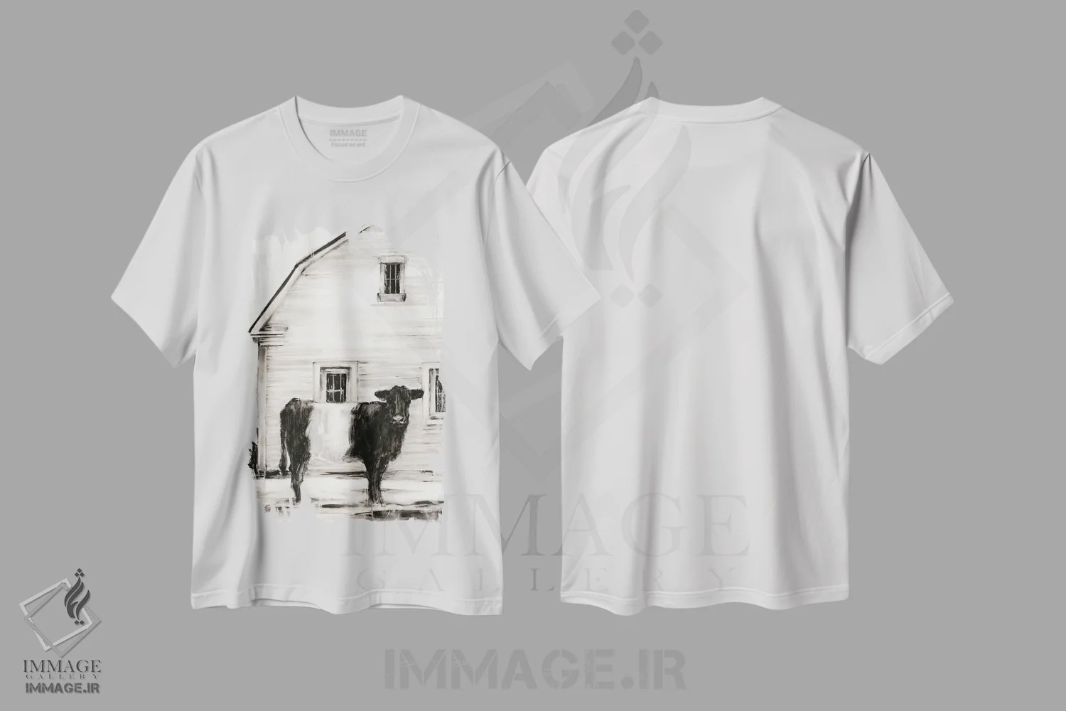 تیشرت سفید طرح دار گالووی کمربنددار I، دکور روستایی اثر اتان هارپر | immage.ir