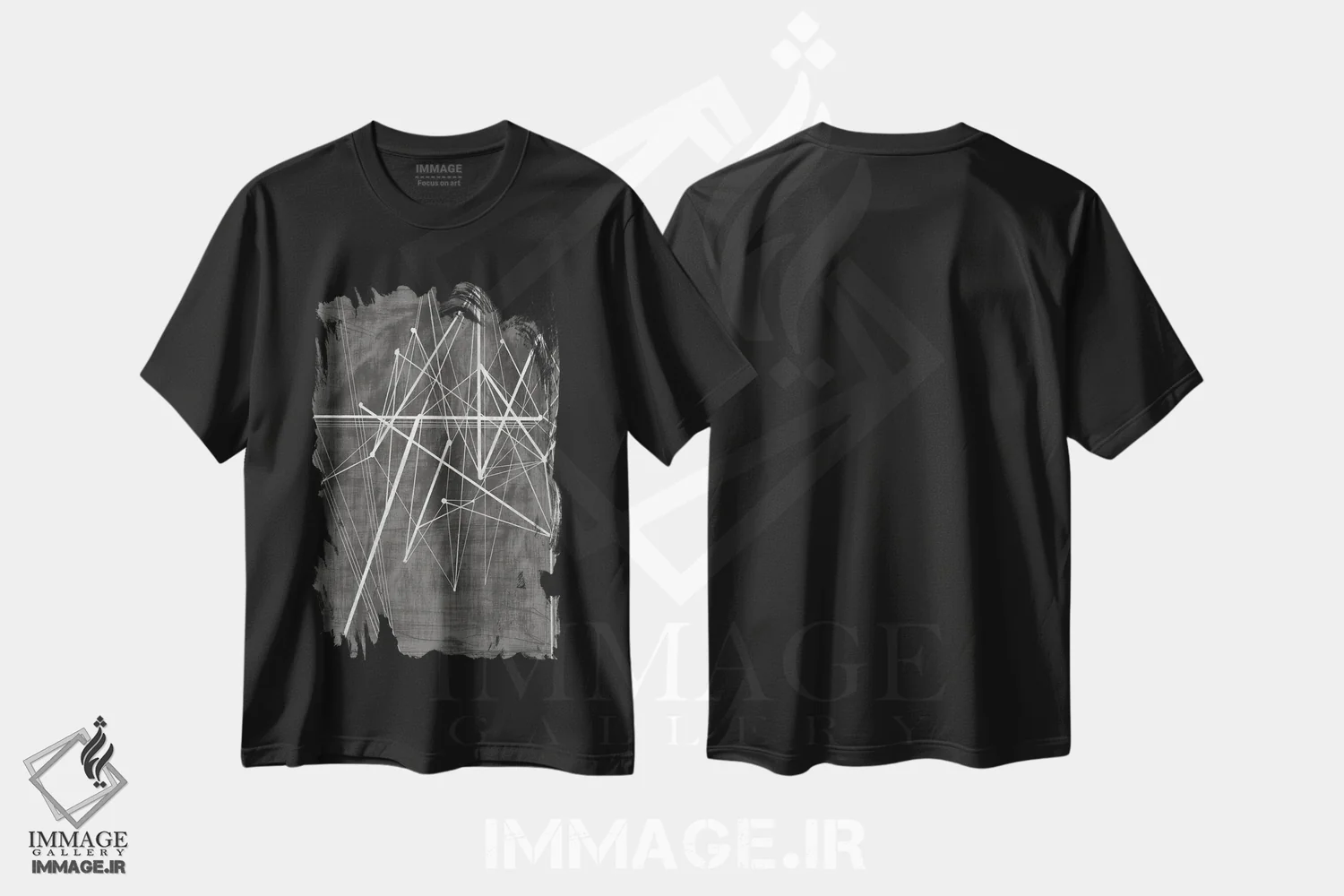 تیشرت مشکی طرح دار رأس ها II اثر اتان هارپر | immage.ir