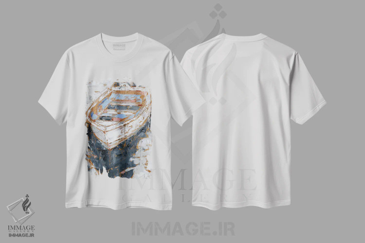 تیشرت سفید طرح دار نور سرد II، دکور کلبه و لژ اثر اتان هارپر | immage.ir