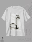 تیشرت سفید طرح دار مطالعه فانوس دریایی II، تزئینی اثر اتان هارپر | immage.ir