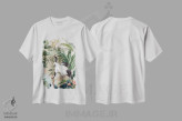 تیشرت سفید طرح دار درناهای فورست، آبستره اثر الی جونز | immage.ir