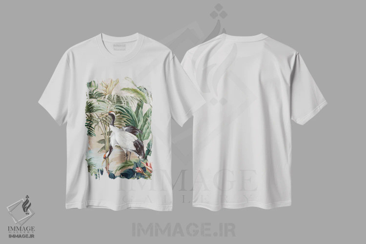 تیشرت سفید طرح دار درناهای فورست، آبستره اثر الی جونز | immage.ir