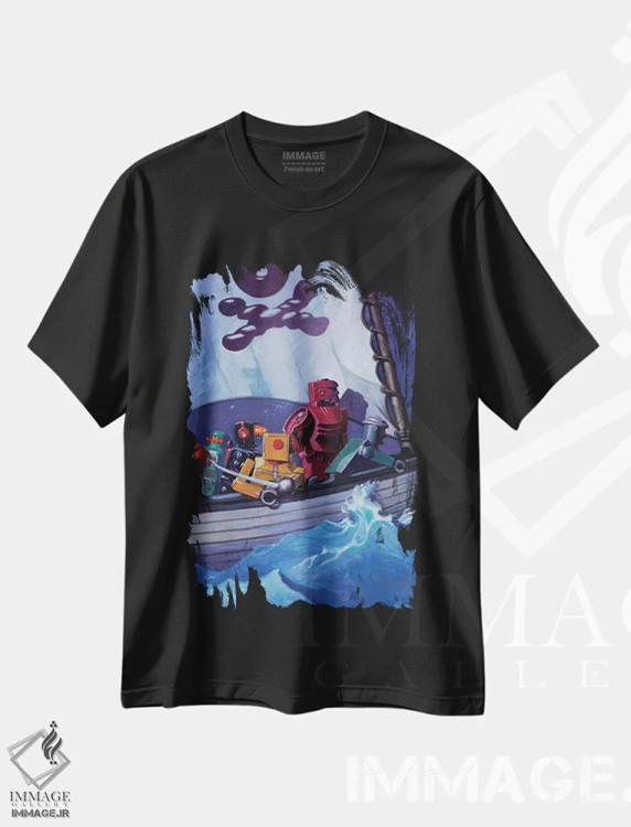 تیشرت مشکی طرح دار دزدان دریایی رباتی، دکور معاصر اثر اریک جوینر | immage.ir