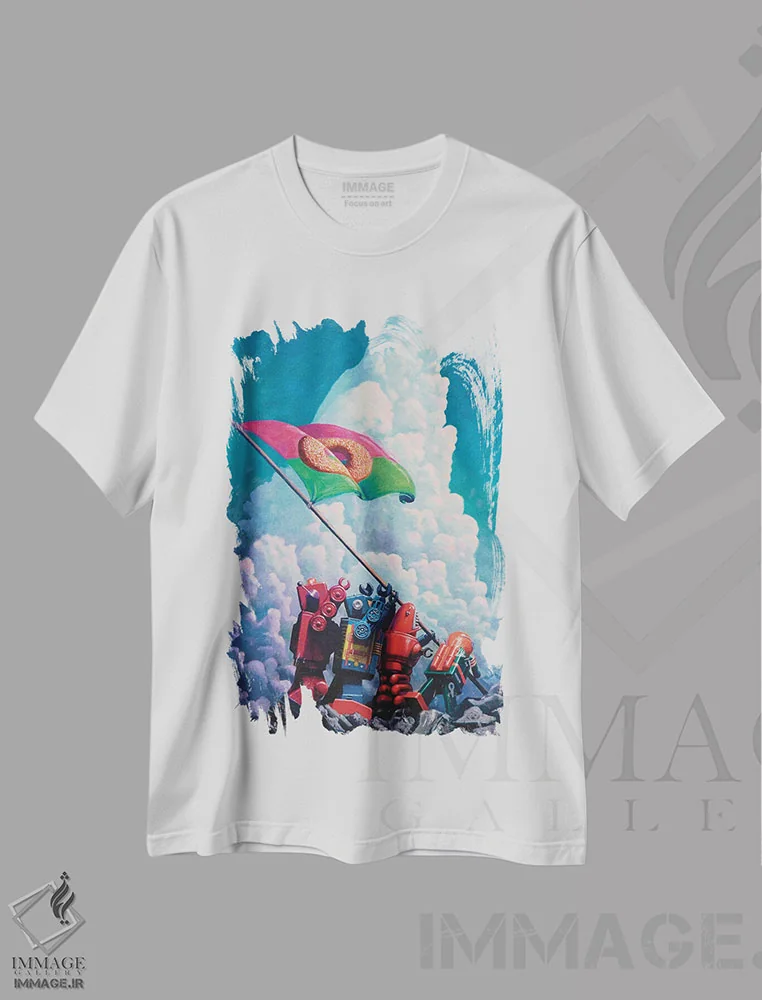 تیشرت سفید طرح دار ایوجیما، دکور معاصر اثر اریک جوینر | immage.ir