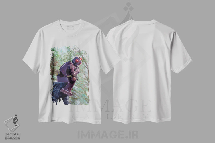 تیشرت سفید طرح دار دسته بندنده، دکور معاصر اثر اریک جوینر | immage.ir
