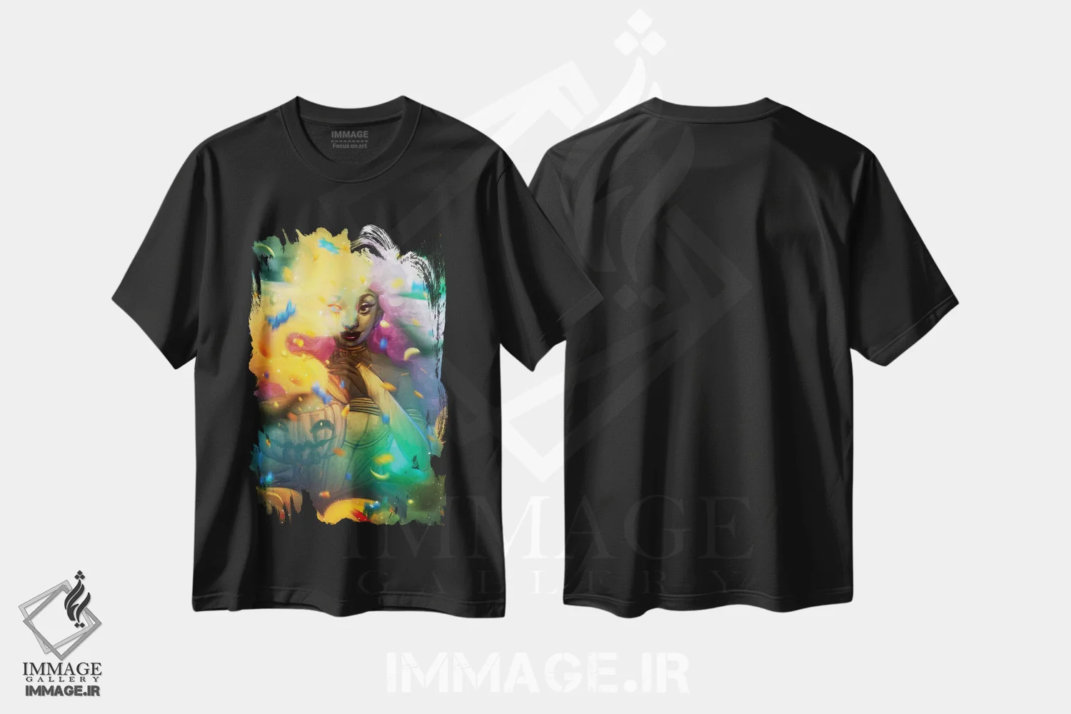 تیشرت مشکی طرح دار لطفاً یکی بردارید، هنر آمریکایی آفریقایی تبار اثر اجیوا ابنبه | immage.ir