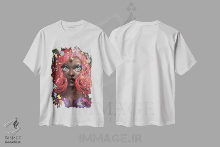 تیشرت سفید طرح دار انفجار ستاره ای، هنر آمریکایی آفریقایی تبار اثر اجیوا ابنبه | immage.ir