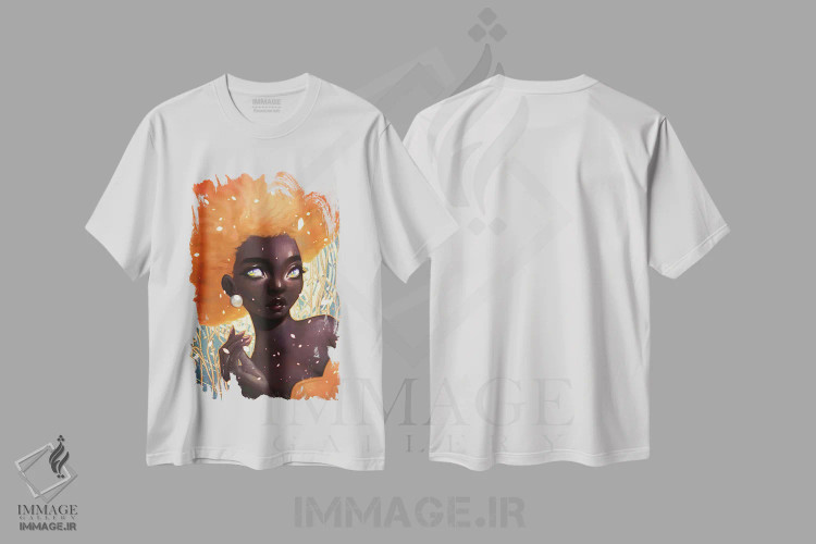تیشرت سفید طرح دار مرکبات، هنر آمریکایی آفریقایی تبار اثر اجیوا ابنبه | immage.ir