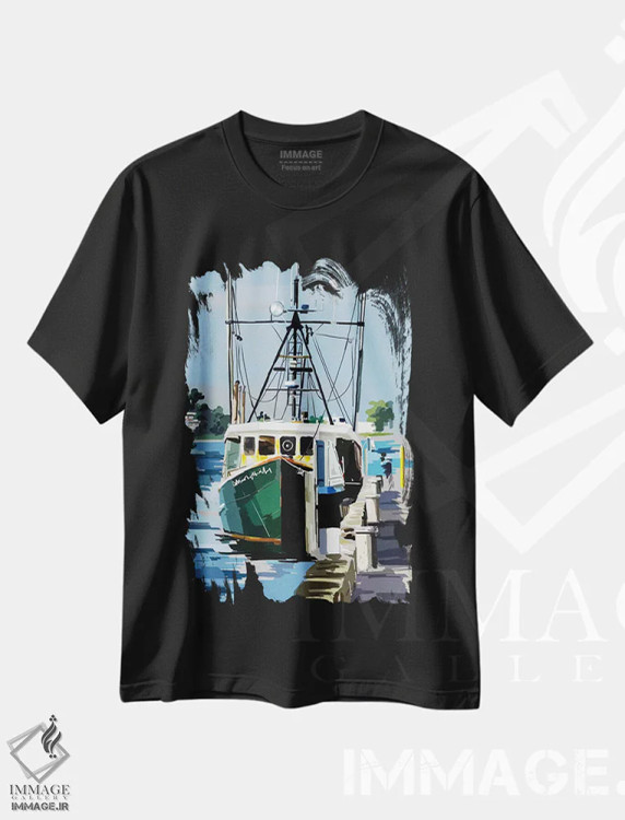 تیشرت مشکی طرح دار قایق های پرجسارت VI، هنر دیجیتال اثر امیلی کالینا | immage.ir