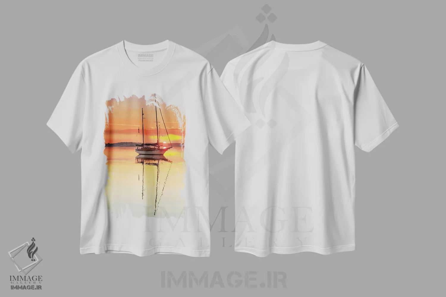 تیشرت سفید طرح دار پرتره دریانوردی V، هنر دیجیتال اثر امیلی کالینا | immage.ir