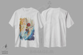 تیشرت سفید طرح دار بال های فرشته XI: عروسی قسمت دوم، آبستره اثر النا کوتلیارکر | immage.ir