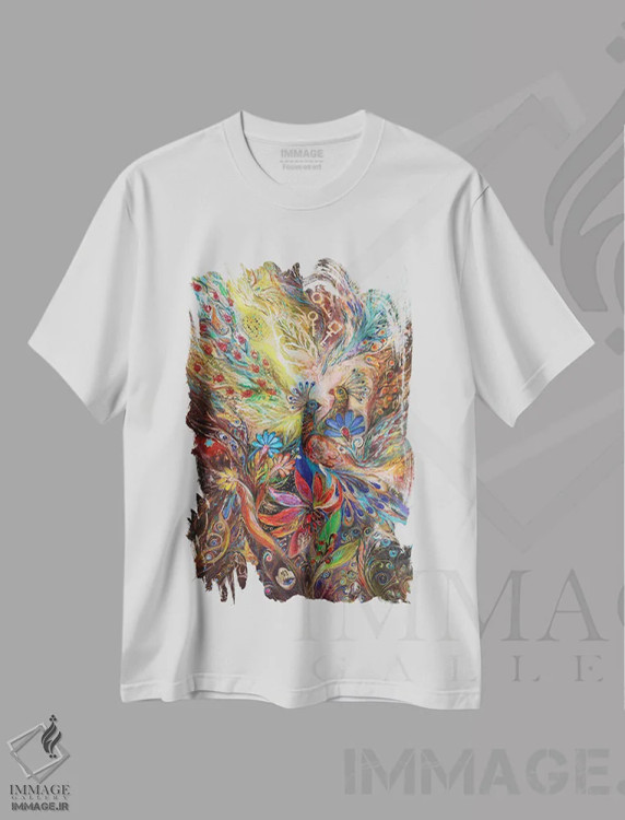 تیشرت سفید طرح دار سه کلید III، آبستره اثر النا کوتلیارکر | فروشگاه ایماژ