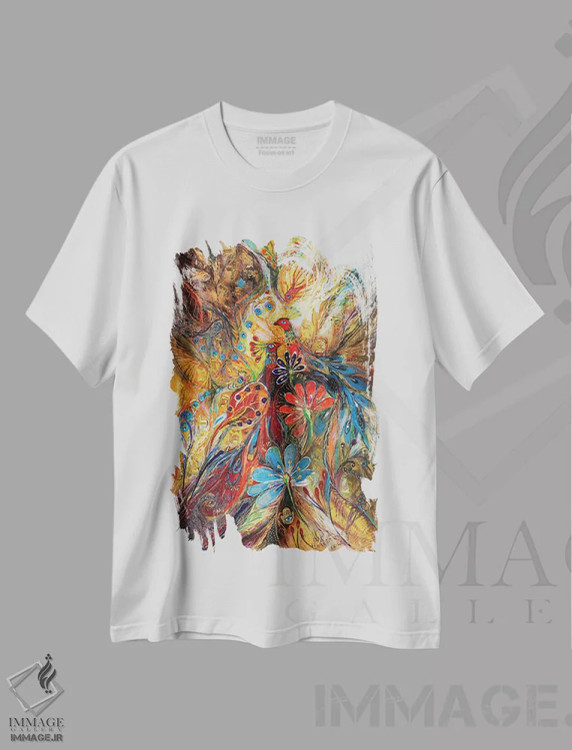 تیشرت سفید طرح دار سه کلید II، آبستره اثر النا کوتلیارکر | immage.ir