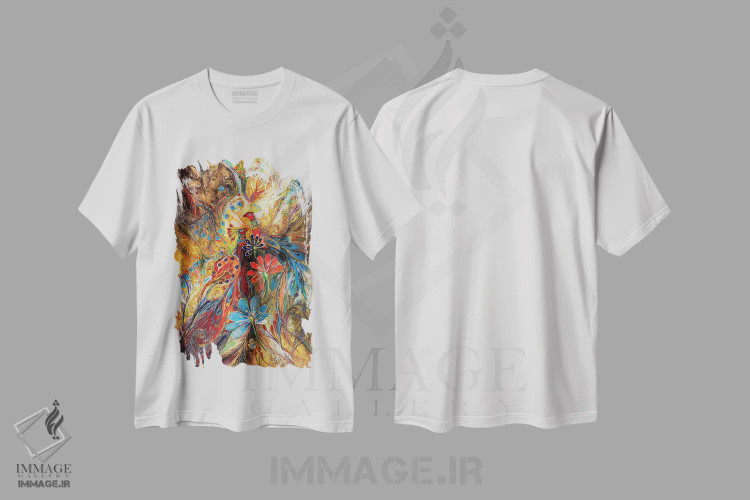 تیشرت سفید طرح دار سه کلید II، آبستره اثر النا کوتلیارکر | immage.ir