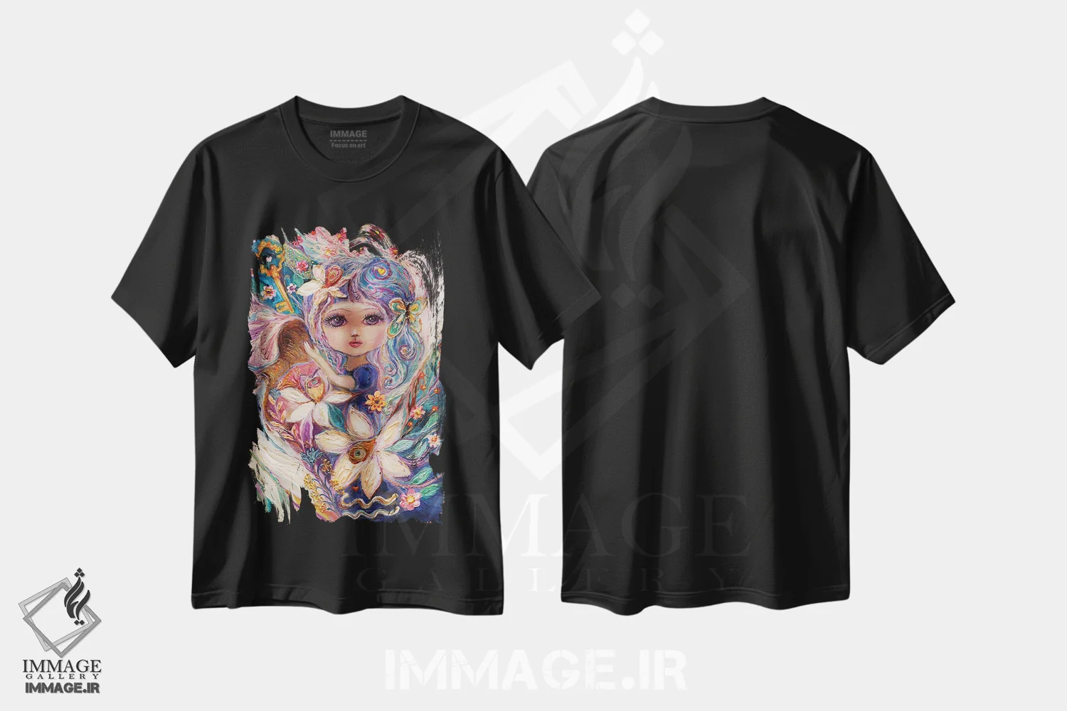 تیشرت مشکی طرح دار پری های سری زودیاک، دکور معاصر اثر النا کوتلیارکر | immage.ir