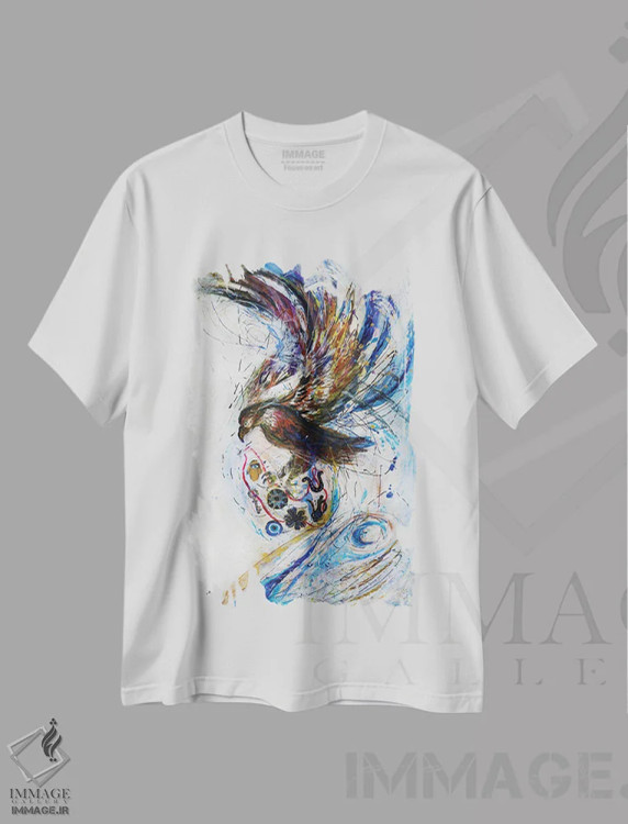 تیشرت سفید طرح دار سری توتم ششم: عقاب، دکور معاصر اثر النا کوتلیارکر | immage.ir