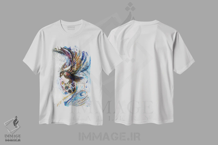 تیشرت سفید طرح دار سری توتم ششم: عقاب، دکور معاصر اثر النا کوتلیارکر | immage.ir