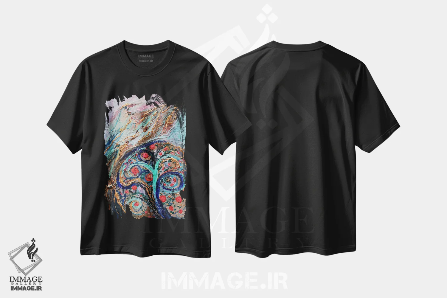 تیشرت مشکی طرح دار پالت من شماره ۵ اثر النا کوتلیارکر | immage.ir