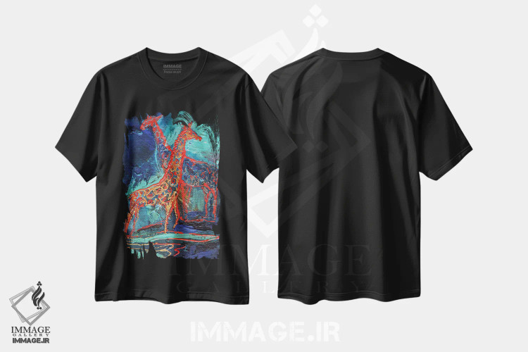 تیشرت مشکی طرح دار پالت من شماره ۷، دکور معاصر اثر النا کوتلیارکر | immage.ir