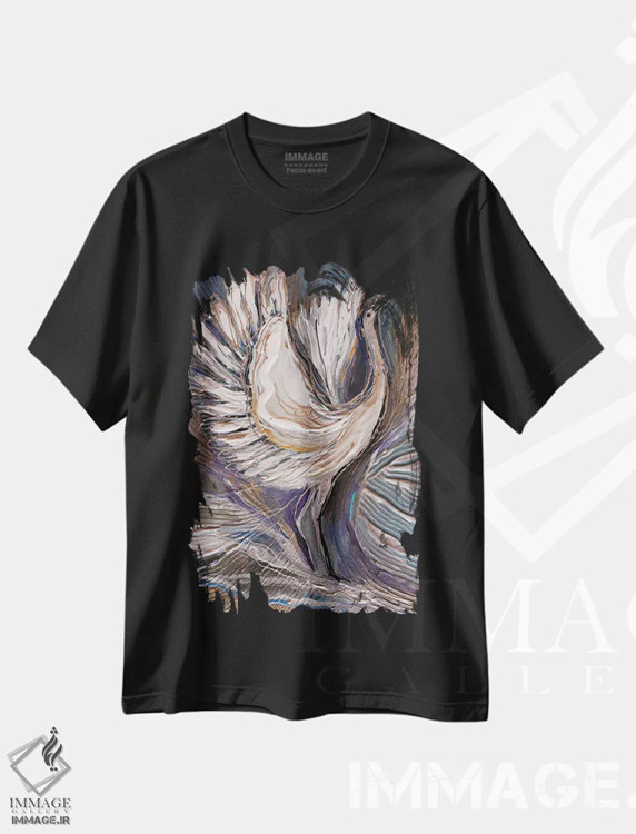 تیشرت مشکی طرح دار توتم های زندگی ۹: درنا، دکور معاصر اثر النا کوتلیارکر | immage.ir