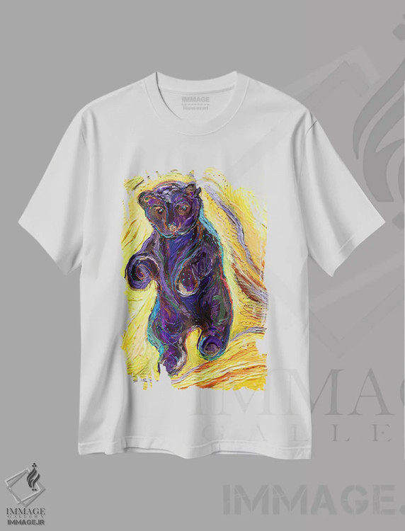 تیشرت سفید طرح دار توتم های زندگی ۹: خرس، دکور معاصر اثر النا کوتلیارکر | immage.ir