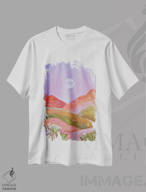 تیشرت سفید طرح دار مهتاب، دکور معاصر اثر اکاترینا پریسیچ | immage.ir