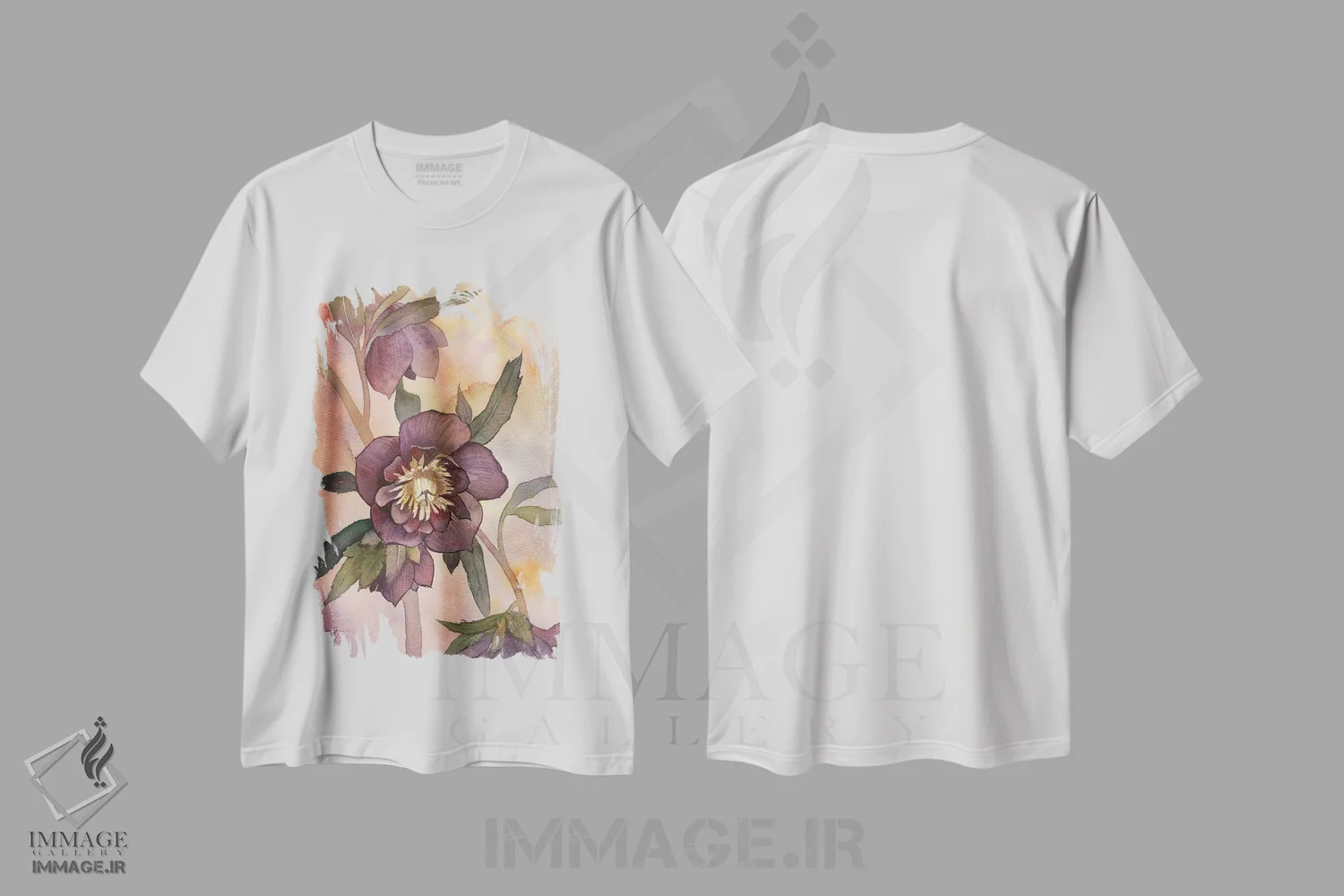 تیشرت سفید طرح دار گل هللبور، دکور معاصر اثر اکاترینا پریسیچ | immage.ir