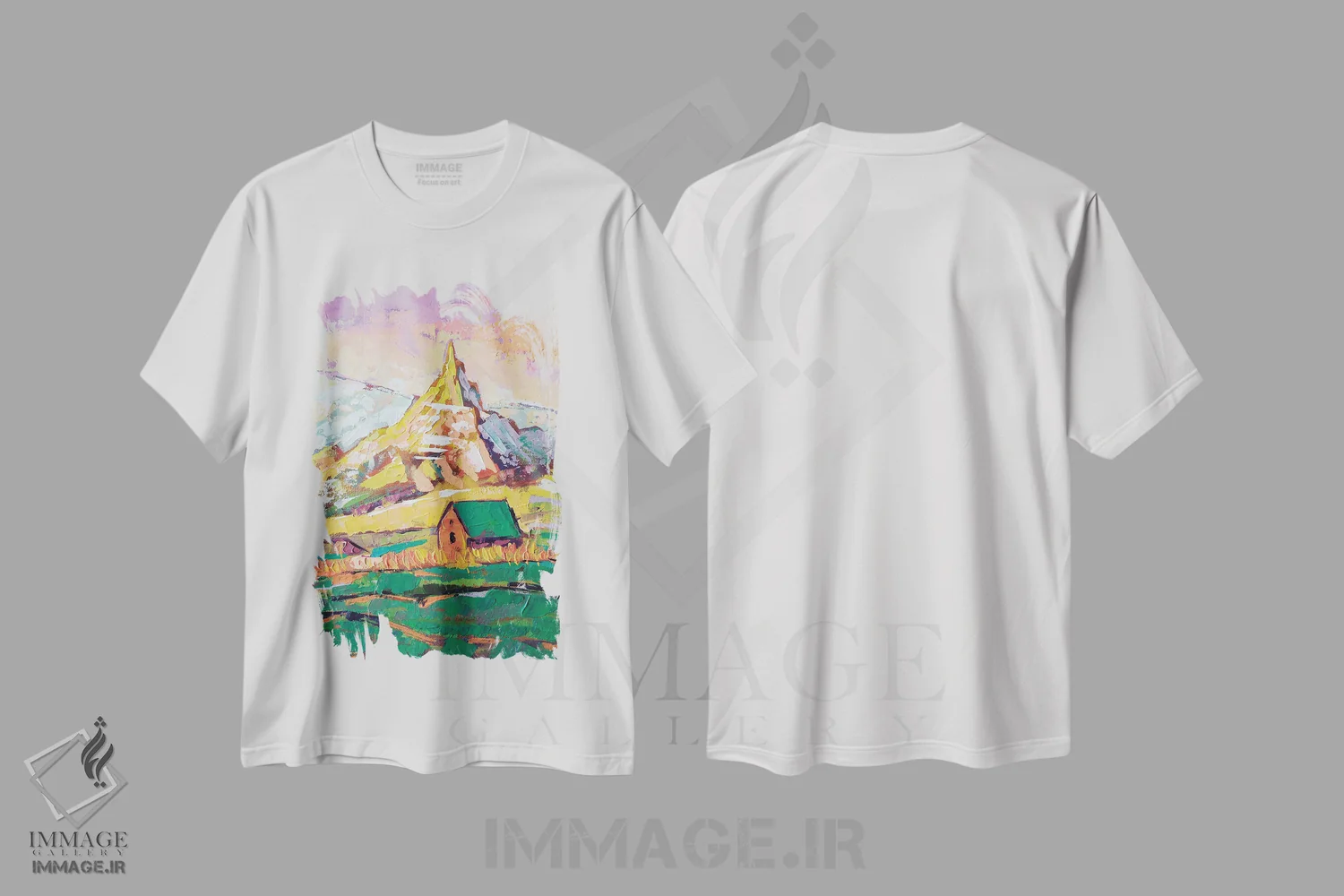 تیشرت سفید طرح دار تخته سنگ شومینه، دکور معاصر اثر اکاترینا پریسیچ | immage.ir