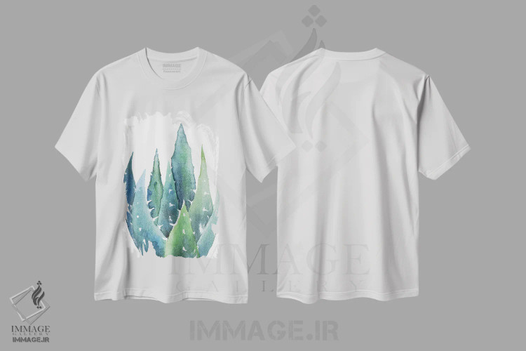 تیشرت سفید طرح دار کاکتوس، دکور معاصر اثر اکاترینا پریسیچ | فروشگاه ایماژ
