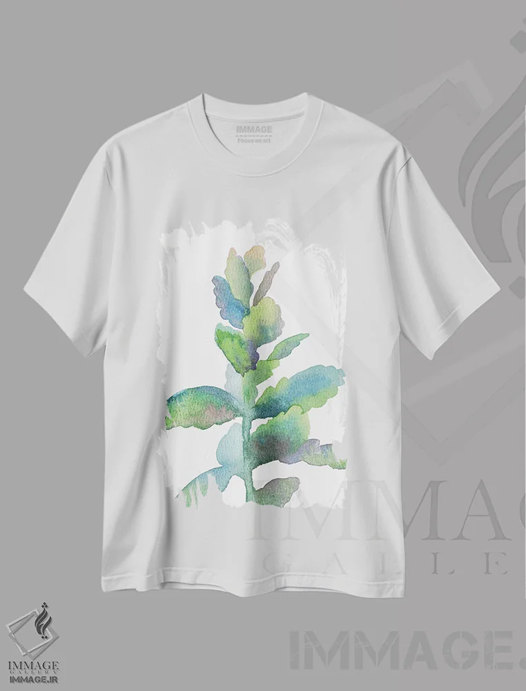 تیشرت سفید طرح دار گیاه گوشتی، دکور معاصر اثر اکاترینا پریسیچ | immage.ir