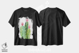 تیشرت مشکی طرح دار کاکتوس گل دهنده، دکور معاصر اثر اکاترینا پریسیچ | immage.ir
