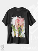 تیشرت مشکی طرح دار پروتئا رنگارنگ، دکور معاصر اثر اکاترینا پریسیچ | فروشگاه ایماژ