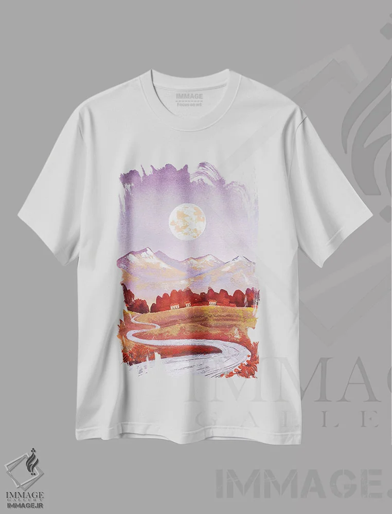 تیشرت سفید طرح دار آثار اکاترینا پریسیچ - immage.ir