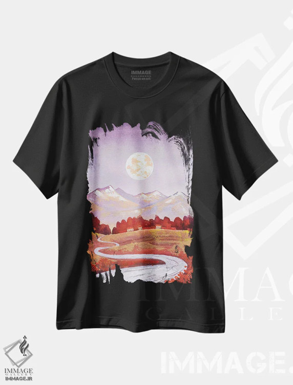 تیشرت مشکی طرح دار آثار اکاترینا پریسیچ - فروشگاه ایماژ
