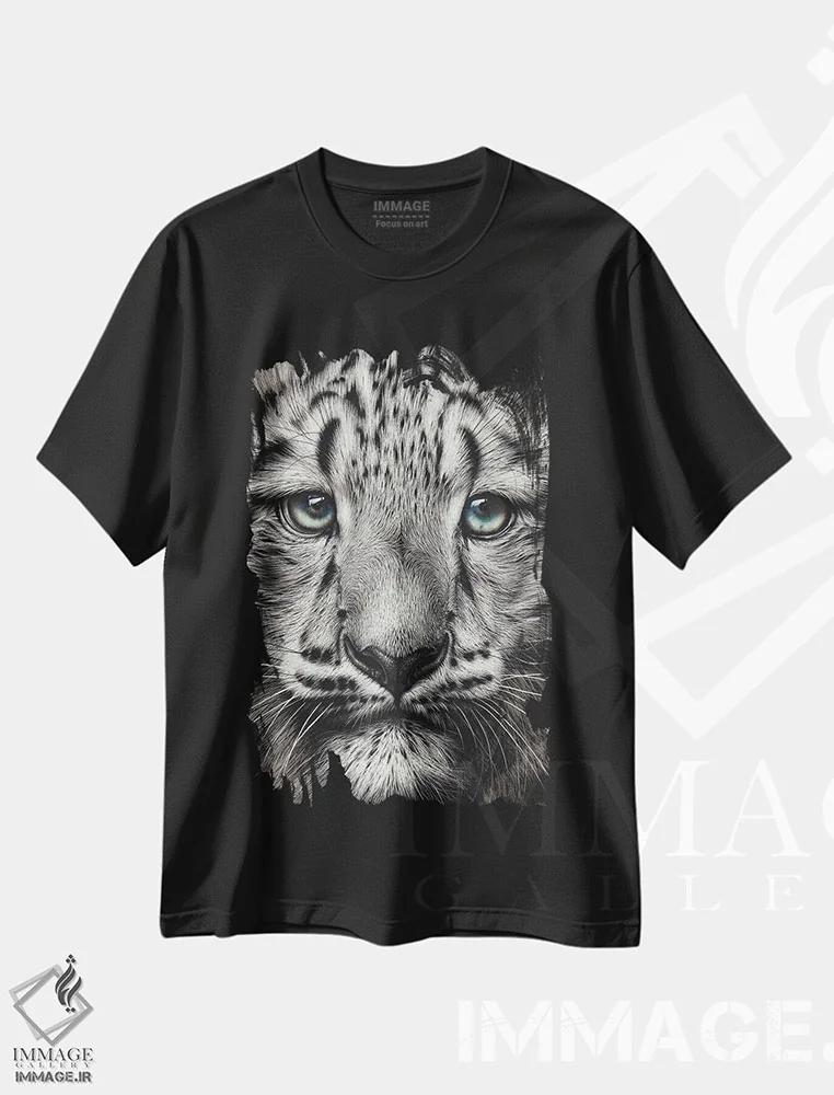 تیشرت مشکی طرح دار نوزاد برفی، هنر فاخر معاصر اثر النا کولوتوشا | فروشگاه ایماژ
