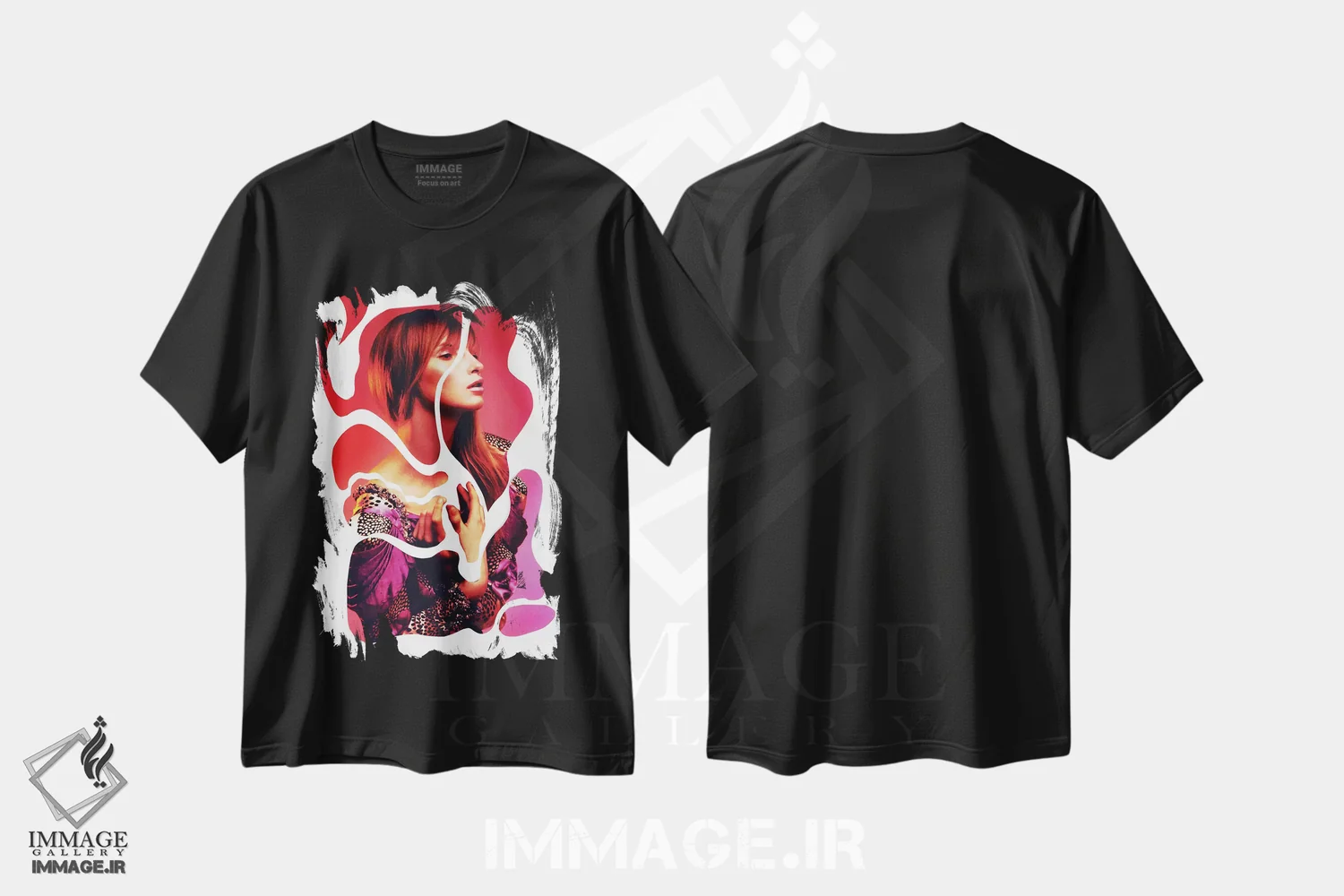 تیشرت مشکی طرح دار دومینیک در رؤیا، تزئینی اثر النا کولیـکووا | فروشگاه ایماژ