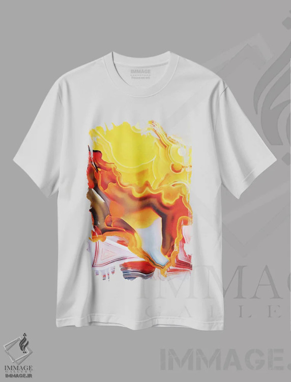 تیشرت سفید طرح دار گل های هستهٔ زمین اثر النا کولیـکووا | immage.ir