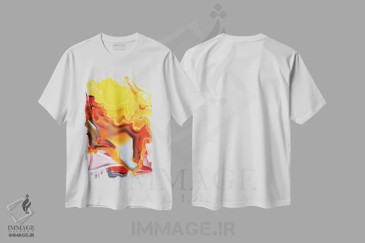 تیشرت سفید طرح دار گل های هستهٔ زمین اثر النا کولیـکووا | immage.ir