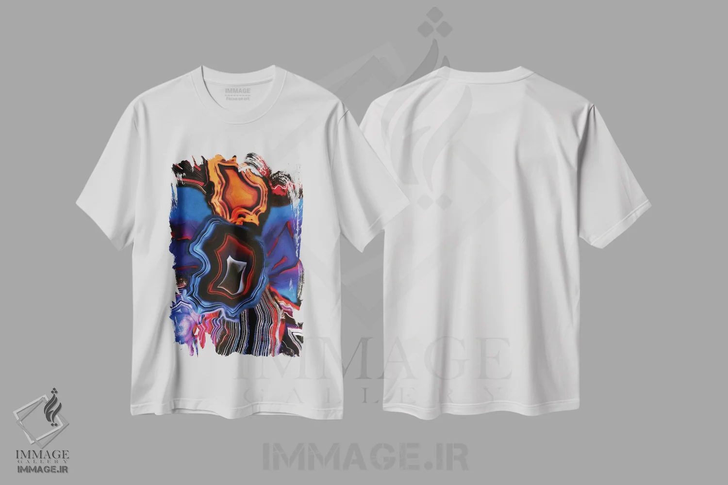 تیشرت سفید طرح دار آثار النا کولیـکووا - immage.ir