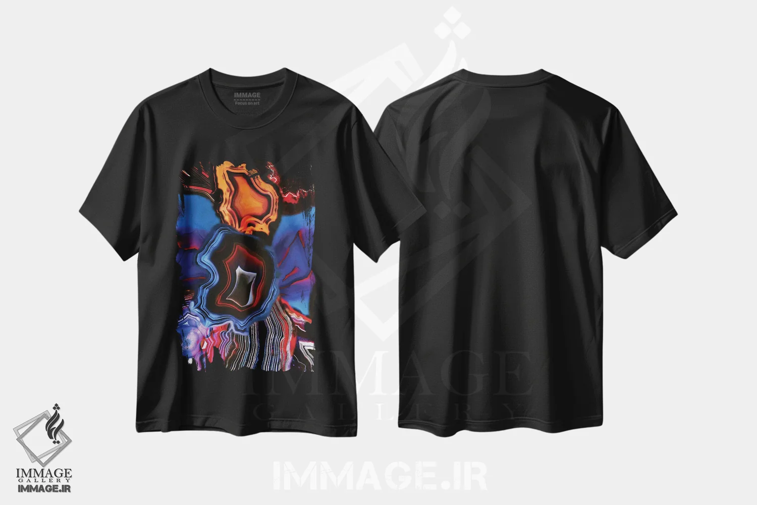 تیشرت مشکی طرح دار آثار النا کولیـکووا - فروشگاه ایماژ