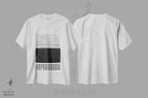 تیشرت سفید طرح دار بلوک های خطوط مینیمال سیاه و سفید I اثر ام سی دیزاین لب | immage.ir