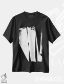 تیشرت مشکی طرح دار ترکیب مینیمال سیاه و سفید ۲ اثر ام سی دیزاین لب | immage.ir