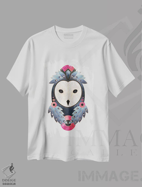 تیشرت سفید طرح دار جغد II، تزئینی اثر الیزابت فردریکسون | فروشگاه ایماژ
