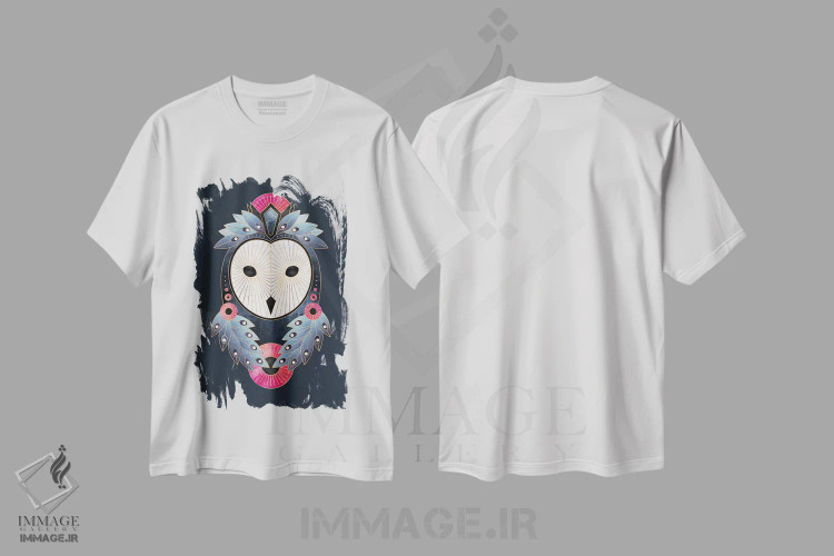 تیشرت سفید طرح دار جغد I، تزئینی اثر الیزابت فردریکسون | immage.ir