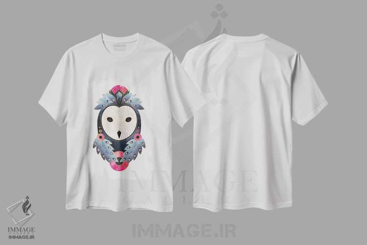 تیشرت سفید طرح دار جغد II، تزئینی اثر الیزابت فردریکسون | فروشگاه ایماژ