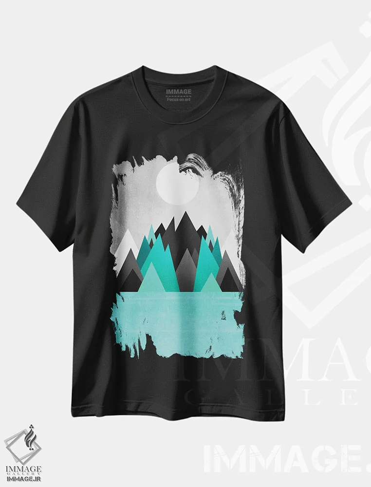 تیشرت مشکی طرح دار سیاره سرد، هنر دیجیتال اثر الیزابت فردریکسون | فروشگاه ایماژ