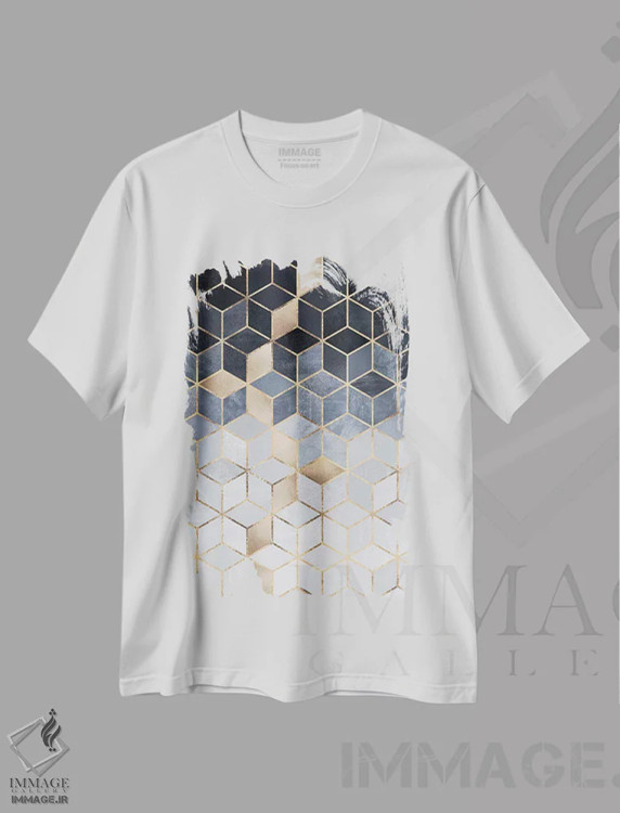 تیشرت سفید طرح دار آثار الیزابت فردریکسون - immage.ir