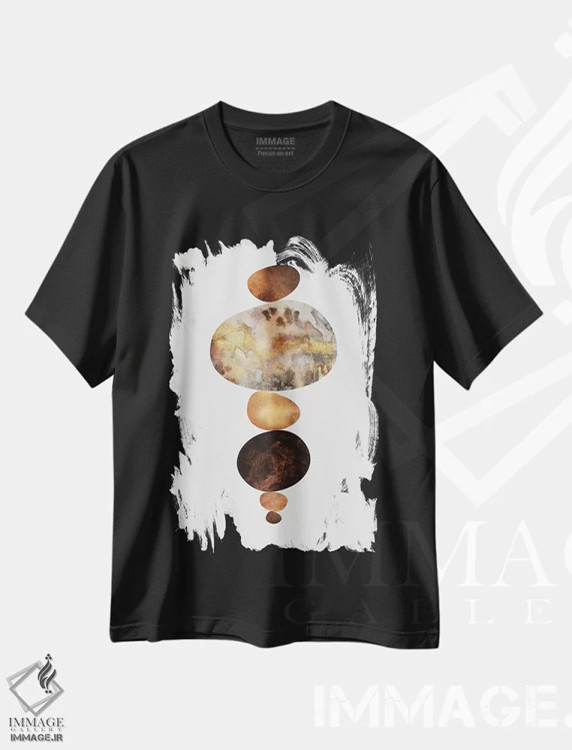تیشرت مشکی طرح دار تعادل II، تزئینی اثر الیزابت فردریکسون | immage.ir