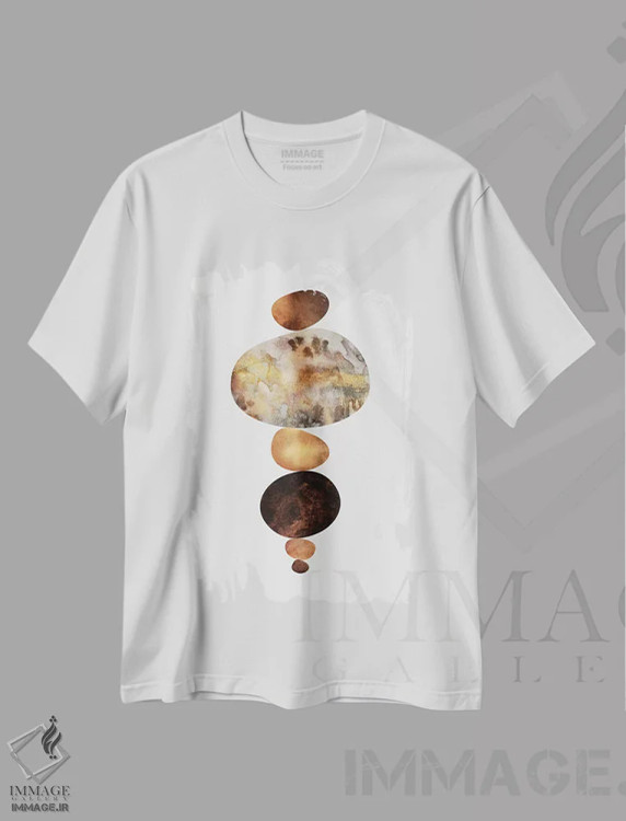 تیشرت سفید طرح دار تعادل II، تزئینی اثر الیزابت فردریکسون | فروشگاه ایماژ