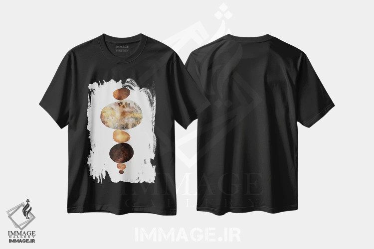 تیشرت مشکی طرح دار تعادل II، تزئینی اثر الیزابت فردریکسون | immage.ir